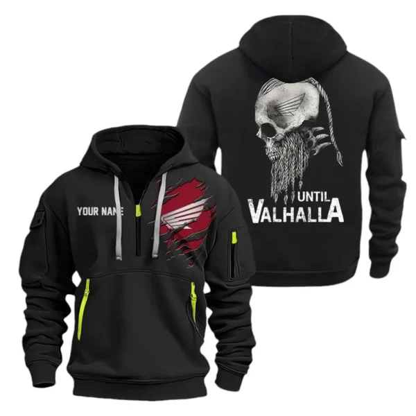 Hoodie Half Zipper Exclusive Logo Gift For Trail Explorer Enthusiasts CAR072 - Image 2