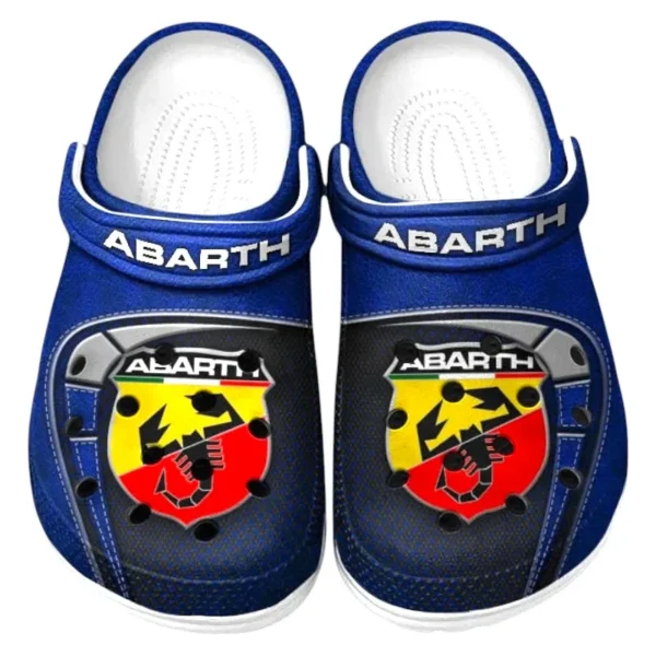 Personalized Racing Car Design Clog, Full Print Slip-On Footwear Gift for Car Lovers CAR177 - Blue
