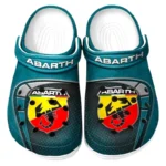 Custom Hot Hatchback Inspired Clog All Over Print, Comfortable Slip-On Footwear for Auto Fans CAR177 - Cyan