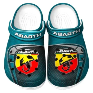 Custom Hot Hatchback Inspired Clog All Over Print, Comfortable Slip-On Footwear for Auto Fans CAR177 - Cyan