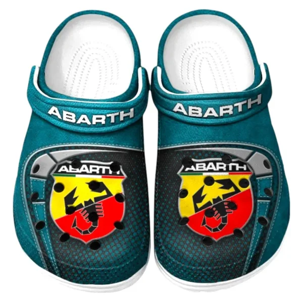 Custom Hot Hatchback Inspired Clog All Over Print, Comfortable Slip-On Footwear for Auto Fans CAR177 - Cyan