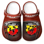 Trendy Small Performance Car Themed Clog, Full Print Lightweight Footwear for Fans of Automotive Style CAR177 - Red