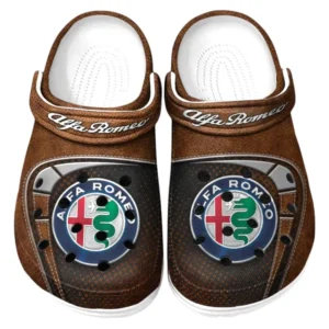 Stylish Grand Tourer Lover’s All Over Print Clog, Slip-On Shoes for Daily Comfort and Garage Style CAR177 - Brown
