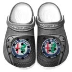 Custom Italian Sport Sedan All Over Print Clog, Comfortable Slip-On Shoes for Everyday Wear CAR177 - Gray