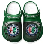 All Over Print Italian Performance Coupe Clog, Automotive Lifestyle Inspired Shoes for Car Enthusiasts CAR177 - Green