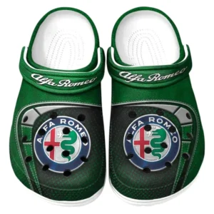 All Over Print Italian Performance Coupe Clog, Automotive Lifestyle Inspired Shoes for Car Enthusiasts CAR177 - Green