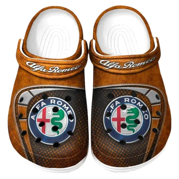 Luxury Roadster Culture Clog, Stylish All Over Print Lightweight Shoes for Auto Fans and Streetwear Style CAR177 - Orange