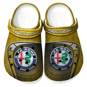 Yellow Edition Sporty City Car Inspired All Over Print Clog, Perfect Gift Footwear for Automotive Enthusiasts CAR177