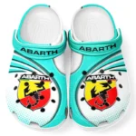 Personalized Rally Car Design Clog, Full Print Slip-On Footwear Gift for Car Lovers CAR181 - Cyan