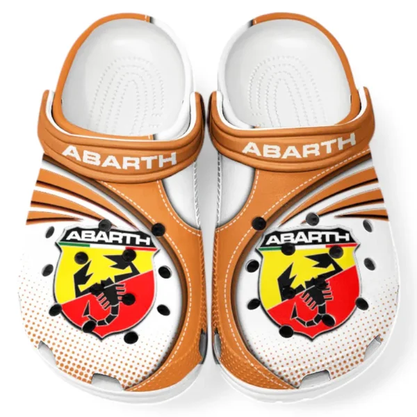 Automotive Theme Small Performance Car Clog with Full Print Design, Stylish Everyday Comfort for Car Enthusiasts CAR181 - Orange