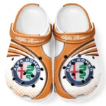 Custom Italian Sport Sedan All Over Print Clog, Comfortable Slip-On Shoes for Everyday Wear CAR181 - Orange