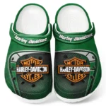 All Over Print Cruiser Motorcycle Clog, Automotive Lifestyle Inspired Shoes for Car Enthusiasts CAR183 - Green