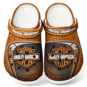 American Motorcycle Culture Clog, Stylish All Over Print Lightweight Shoes for Auto Fans and Streetwear Style CAR183 - Orange