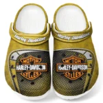 Yellow Edition Touring Motorbike Inspired All Over Print Clog, Perfect Gift Footwear for Automotive Enthusiasts CAR183