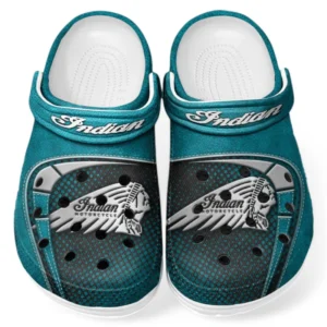 Personalized Heritage Bike Design Clog, Full Print Slip-On Footwear Gift for Car Lovers CAR183 - Cyan