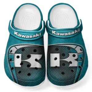 High-Speed Two-Wheeler Lover’s All Over Print Clog, Slip-On Shoes for Daily Comfort and Garage Style CAR183 - Cyan
