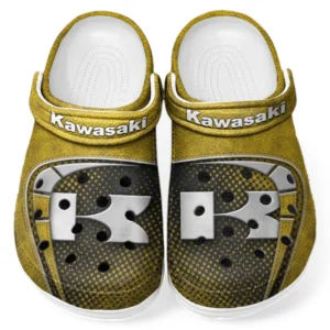 Personalized Ninja Bike Design Clog, Full Print Slip-On Footwear Gift for Car Lovers CAR183 - Yellow