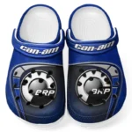 Automotive Theme Rugged Trail Bike Clog with Full Print Design, Stylish Everyday Comfort for Car Enthusiasts CAR183 - Blue