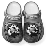 Trendy High-Performance Off-Roader Themed Clog, Full Print Lightweight Footwear for Fans of Automotive Style CAR183 - Gray