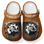 All Over Print Outdoor Explorer Clog, Automotive Lifestyle Inspired Shoes for Car Enthusiasts CAR183 - Orange