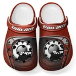 Off-Road Adventure Bike Culture Clog, Stylish All Over Print Lightweight Shoes for Auto Fans and Streetwear Style CAR183 - Red