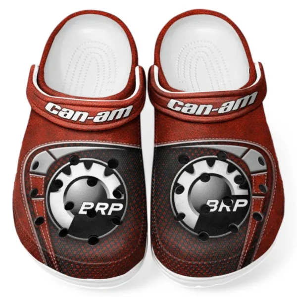 Off-Road Adventure Bike Culture Clog, Stylish All Over Print Lightweight Shoes for Auto Fans and Streetwear Style CAR183 - Red