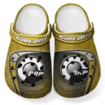 Personalized All-Terrain Rider Design Clog, Full Print Slip-On Footwear Gift for Car Lovers CAR183 - Yellow