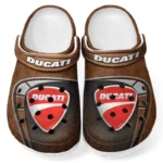 Automotive Theme Track Hunter Clog with Full Print Design, Stylish Everyday Comfort for Car Enthusiasts CAR183 - Brown