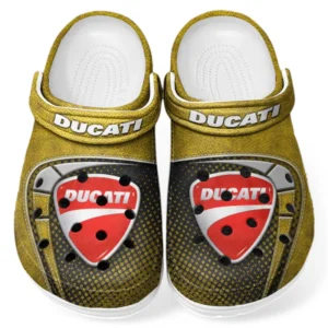 Performance Two-Wheeler Culture Clog, Stylish All Over Print Lightweight Shoes for Auto Fans and Streetwear Style CAR183 - Yellow