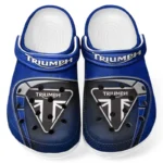 Legendary Two-Wheeler Lover’s All Over Print Clog, Slip-On Shoes for Daily Comfort and Garage Style CAR183 - Blue