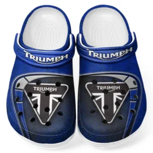 Legendary Two-Wheeler Lover’s All Over Print Clog, Slip-On Shoes for Daily Comfort and Garage Style CAR183 - Blue