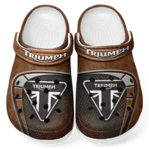 Trendy Iconic Road Warrior Themed Clog, Full Print Lightweight Footwear for Fans of Automotive Style CAR183 - Brown