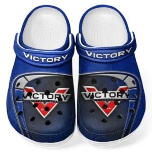 Blue Edition Cruiser Motorcycle Inspired All Over Print Clog, Perfect Gift Footwear for Automotive Enthusiasts CAR183