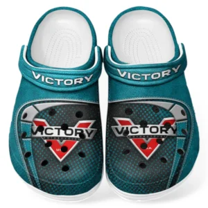 Automotive Theme American V-Twin Clog with Full Print Design, Stylish Everyday Comfort for Car Enthusiasts CAR183 - Cyan