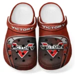 Custom Heavyweight Motorcycle All Over Print Clog, Comfortable Slip-On Shoes for Everyday Wear CAR183 - Red