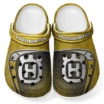 Dual-Sport Motorcycle Culture Clog, Stylish All Over Print Lightweight Shoes for Auto Fans and Streetwear Style CAR183 - Yellow