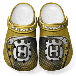 Dual-Sport Motorcycle Culture Clog, Stylish All Over Print Lightweight Shoes for Auto Fans and Streetwear Style CAR183 - Yellow