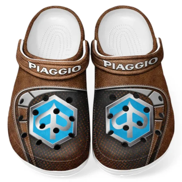 All Over Print Stylish Two-Wheeler Clog, Automotive Lifestyle Inspired Shoes for Car Enthusiasts CAR183 - Brown