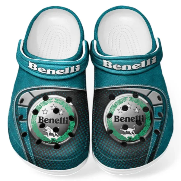 Lightweight Two-Wheeler Culture Clog, Stylish All Over Print Lightweight Shoes for Auto Fans and Streetwear Style CAR183 - Cyan