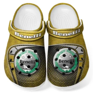 Yellow Custom Naked Motorcycle All Over Print Clog, Car Culture Inspired Footwear Gift for Men and Women CAR183