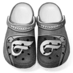 Compact Motorcycle Lover’s All Over Print Clog, Slip-On Shoes for Daily Comfort and Garage Style CAR183 - Gray