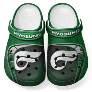 Trendy Performance Bike Themed Clog, Full Print Lightweight Footwear for Fans of Automotive Style CAR183 - Green