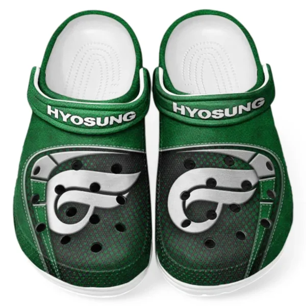 Trendy Performance Bike Themed Clog, Full Print Lightweight Footwear for Fans of Automotive Style CAR183 - Green