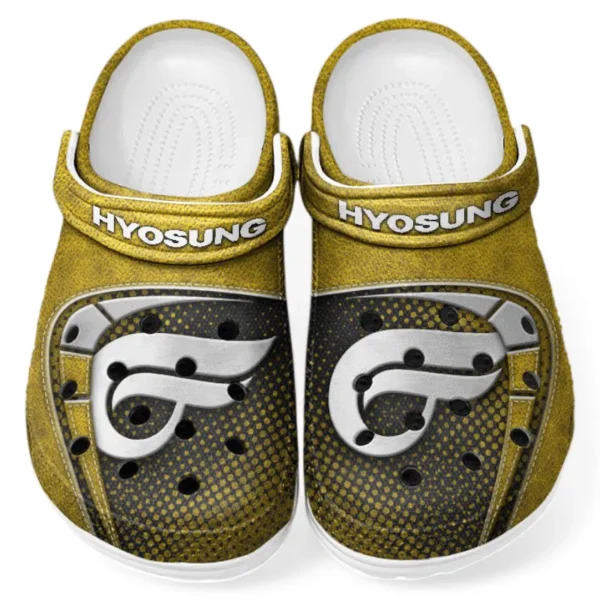 Modern Motorcycle Culture Clog, Stylish All Over Print Lightweight Shoes for Auto Fans and Streetwear Style CAR183 - Yellow