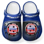 Personalized Adventure Two-Wheeler Design Clog, Full Print Slip-On Footwear Gift for Car Lovers CAR183 - Blue