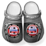 Automotive Theme Dirt Motorcycle Clog with Full Print Design, Stylish Everyday Comfort for Car Enthusiasts CAR183 - Gray