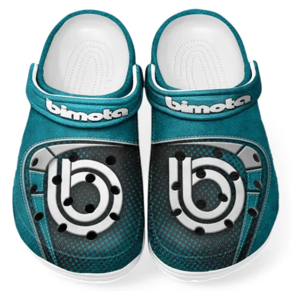 High-End Track Bike Culture Clog, Stylish All Over Print Lightweight Shoes for Auto Fans and Streetwear Style CAR183 - Cyan