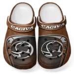 Custom Commuter Ride Inspired Clog All Over Print, Comfortable Slip-On Footwear for Auto Fans CAR183 - Brown
