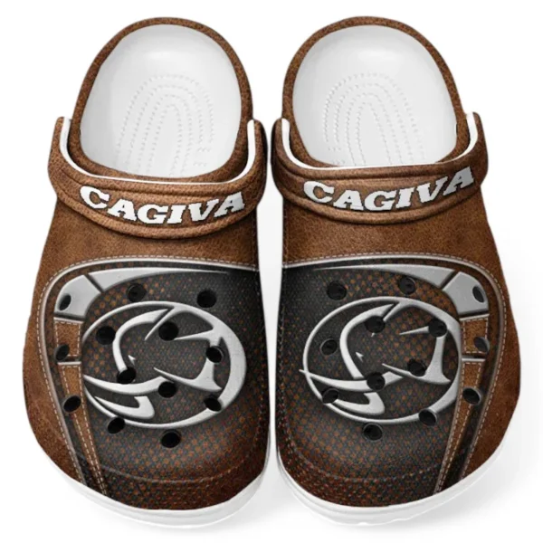 Custom Commuter Ride Inspired Clog All Over Print, Comfortable Slip-On Footwear for Auto Fans CAR183 - Brown