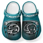 Automotive Theme Compact Motorcycle Clog with Full Print Design, Stylish Everyday Comfort for Car Enthusiasts CAR183 - Cyan